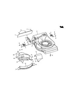 Part Location Diagram of 7300585F Murray BAFFLE, FRONT 21